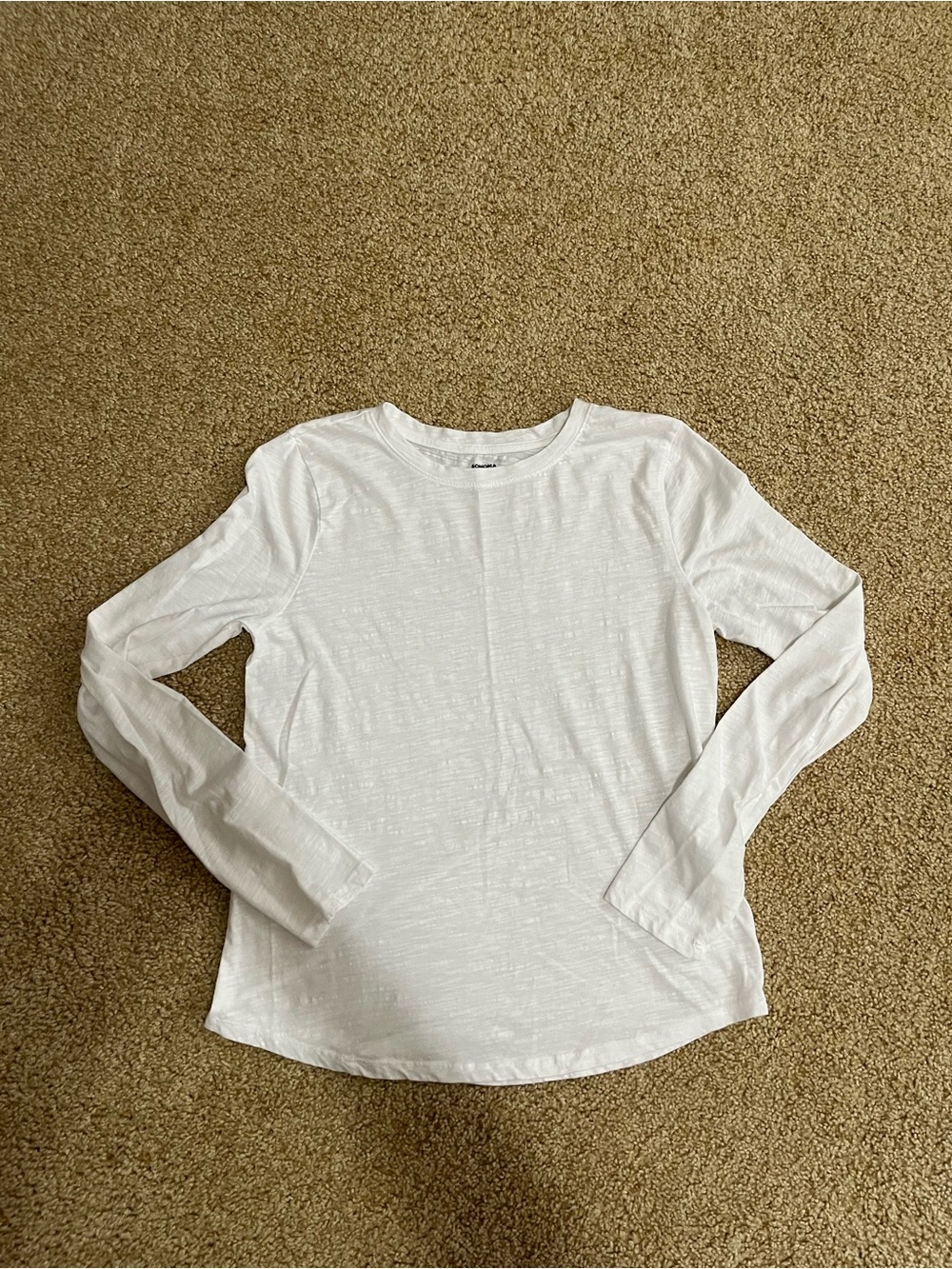 Sonoma Goods for Life Women's White Long Sleeve Crewneck T-Shirt - Medium